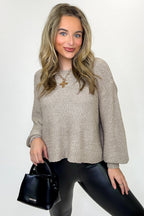 Softscape Oversized Balloon Sleeve Sweater - BACK IN STOCK - Madison and Mallory