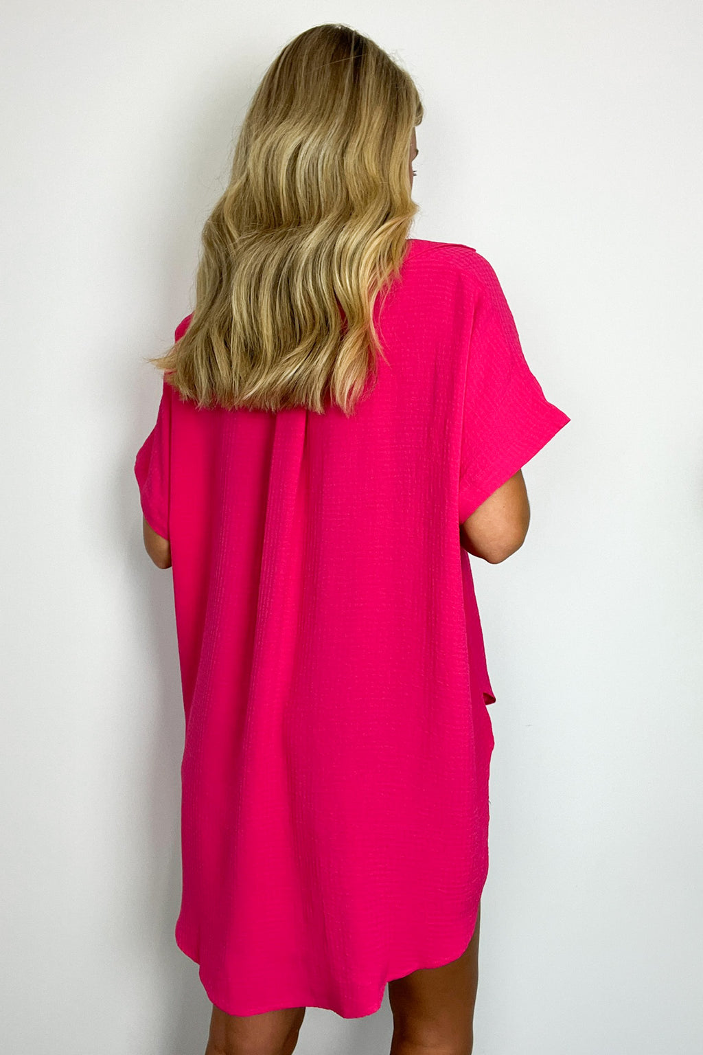 Soliene Textured Short Sleeve Button Down Top - FINAL SALE - Madison and Mallory