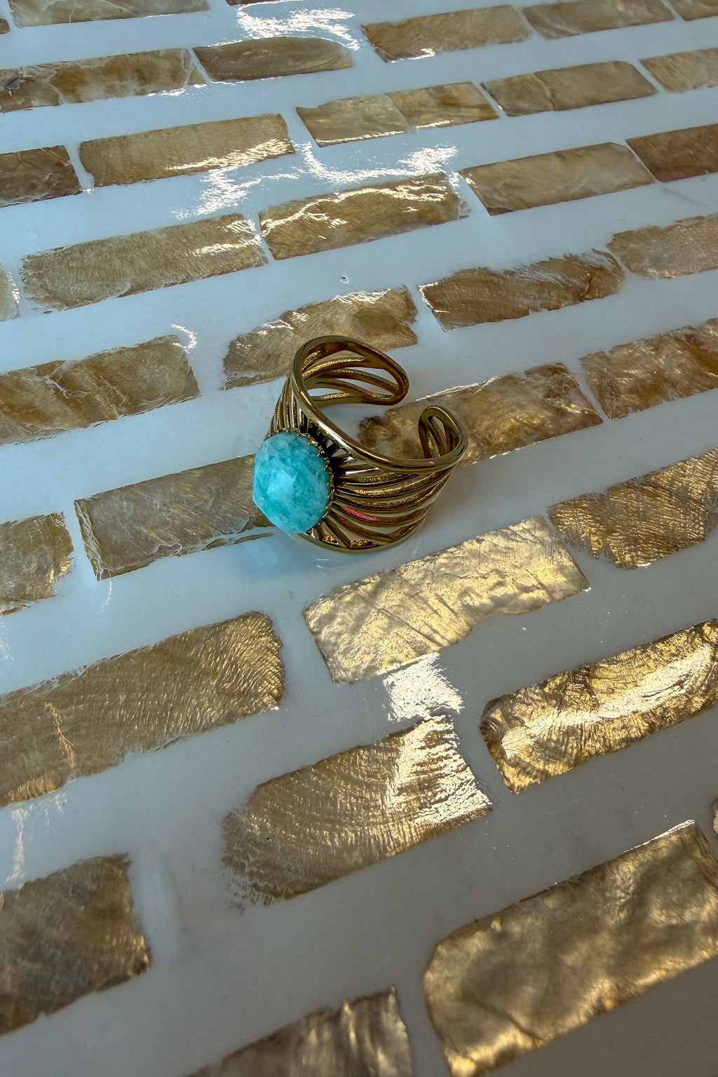 Solstice Stone Opal Openwork Ring - Madison and Mallory