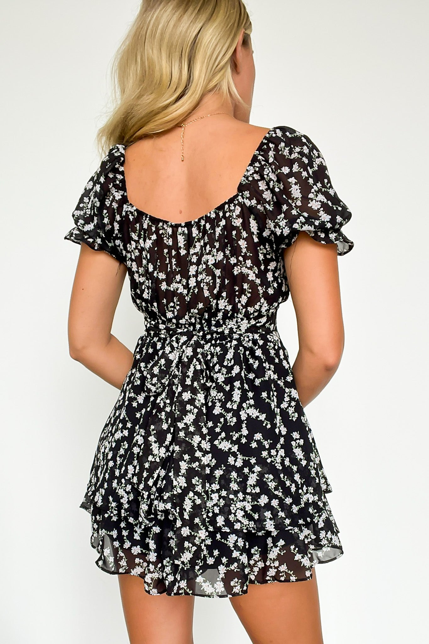  Sonic Bloom Floral Tie Waist Romper - BACK IN STOCK - Madison and Mallory