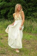 Sorella Beaded Crochet Maxi Dress - Madison and Mallory