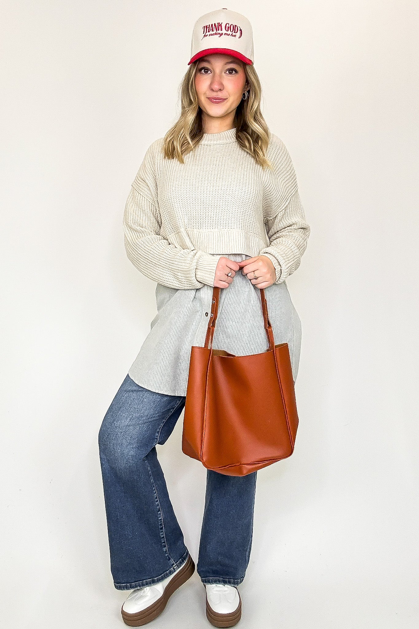 Split Seconds Knit and Button Down Top - FINAL SALE - Madison and Mallory