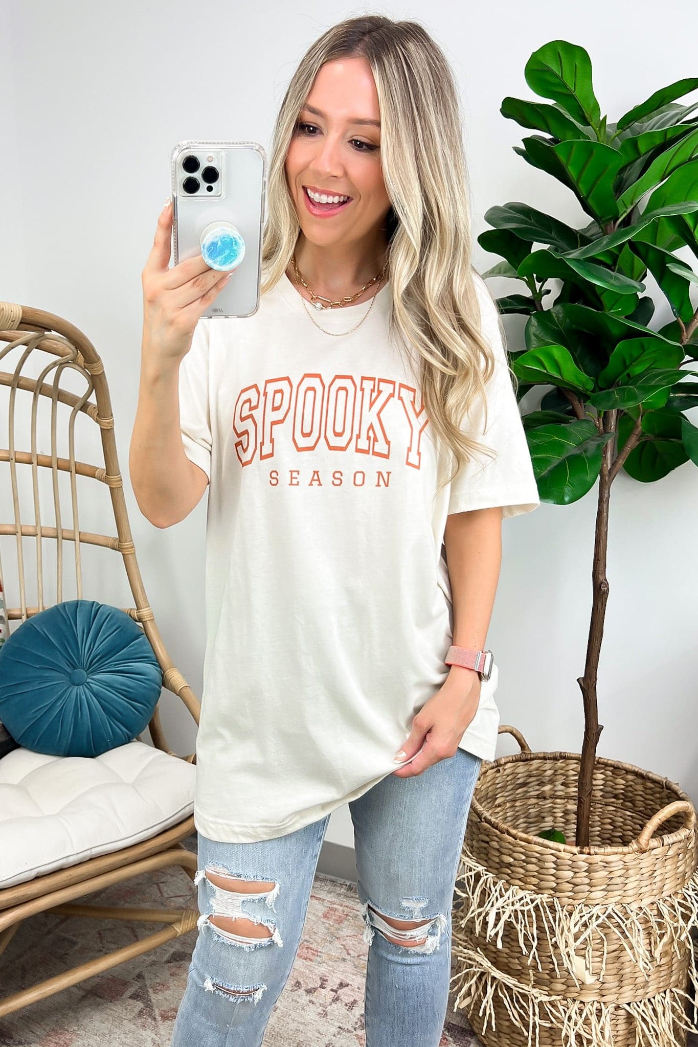  Spooky Season Oversized Graphic Tee - BACK IN STOCK - Madison and Mallory