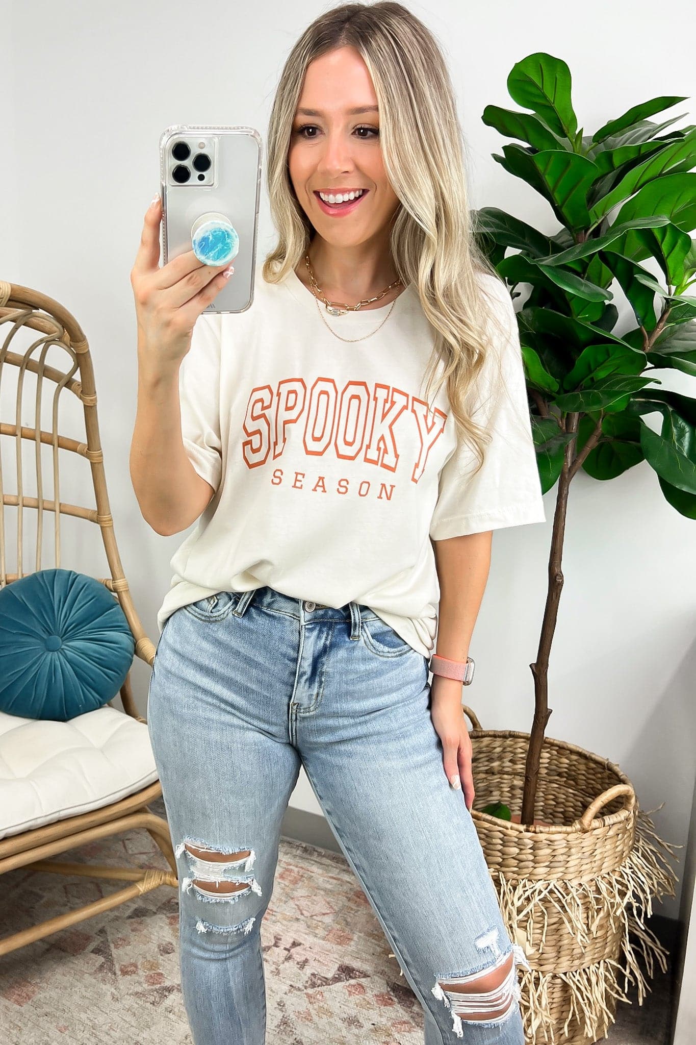  Spooky Season Oversized Graphic Tee - BACK IN STOCK - Madison and Mallory