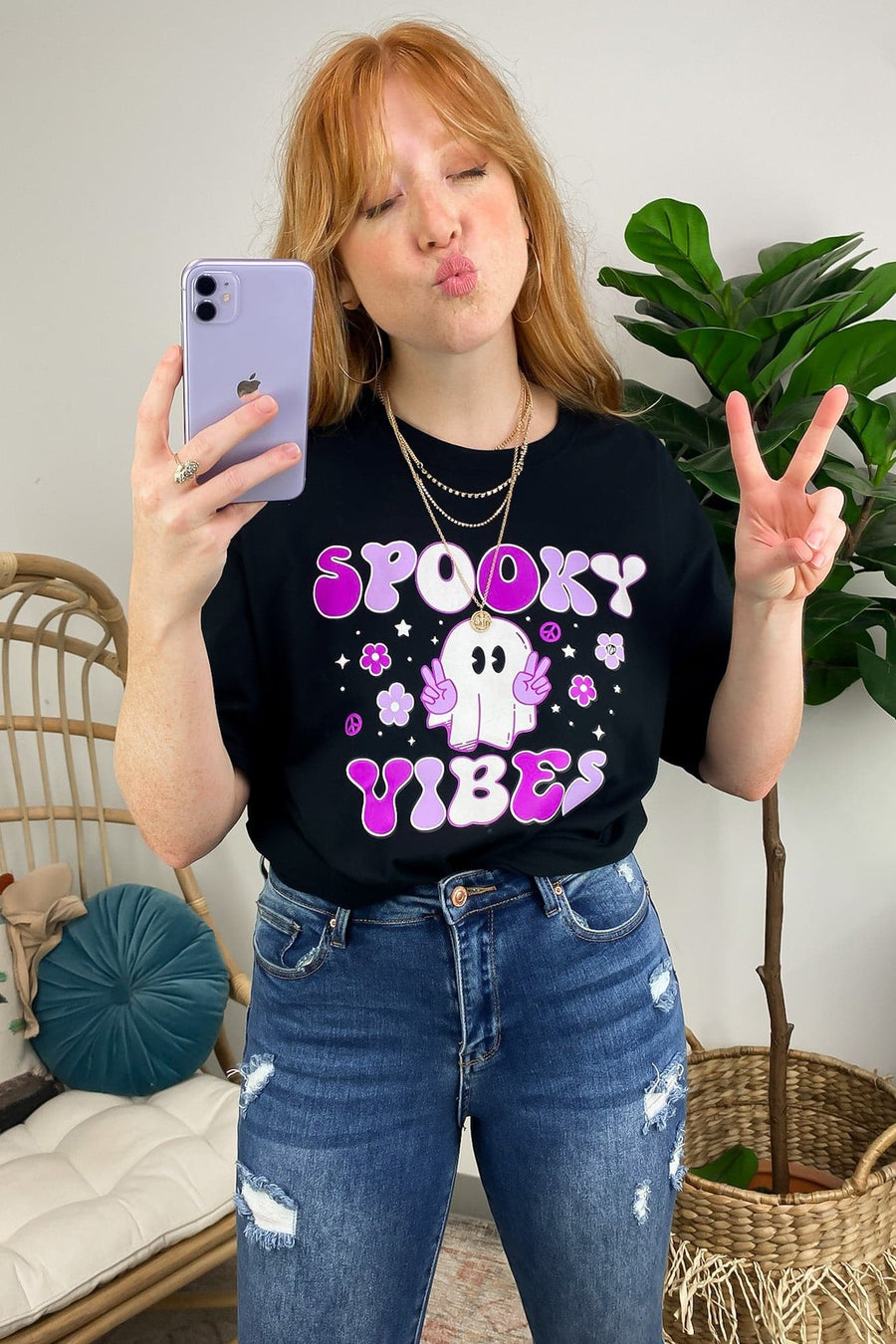  Spooky Vibes Graphic Tee - BACK IN STOCK - Madison and Mallory