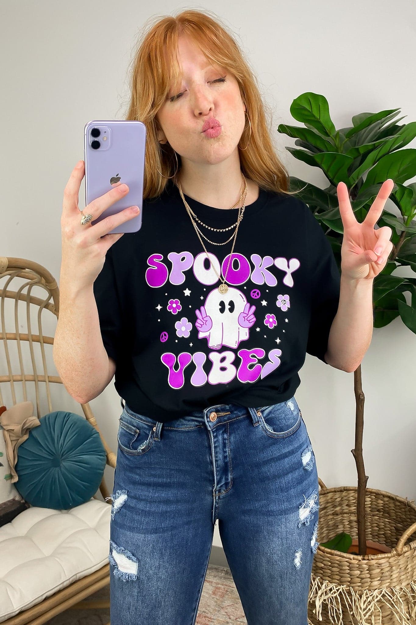  Spooky Vibes Graphic Tee - FINAL SALE - Madison and Mallory