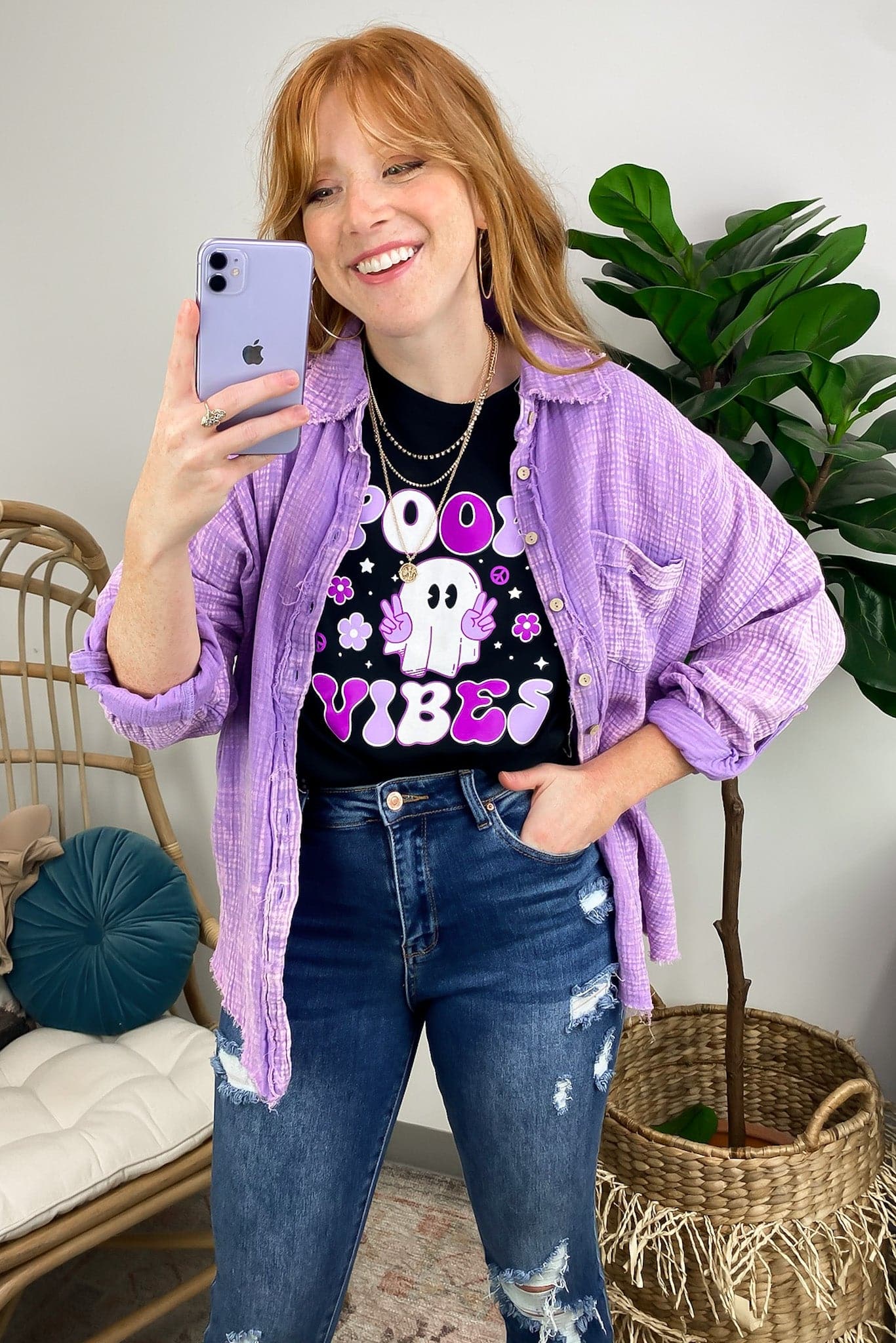  Spooky Vibes Graphic Tee - Madison and Mallory