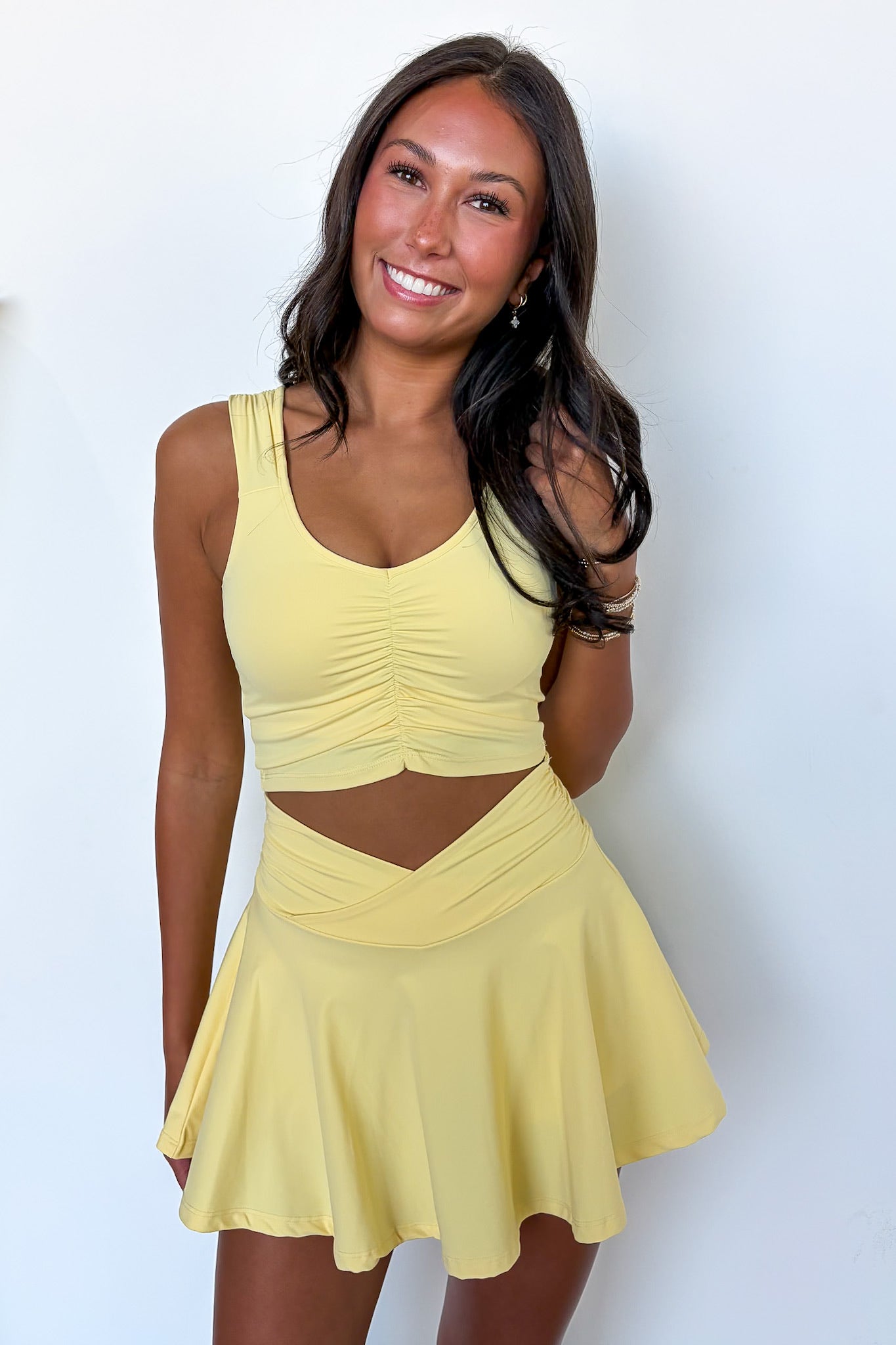 Sport Luxe Ruched Active Skort Set - Madison and Mallory