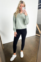 Sporty Chic Knit Crewneck Sweatshirt - FINAL SALE - Madison and Mallory