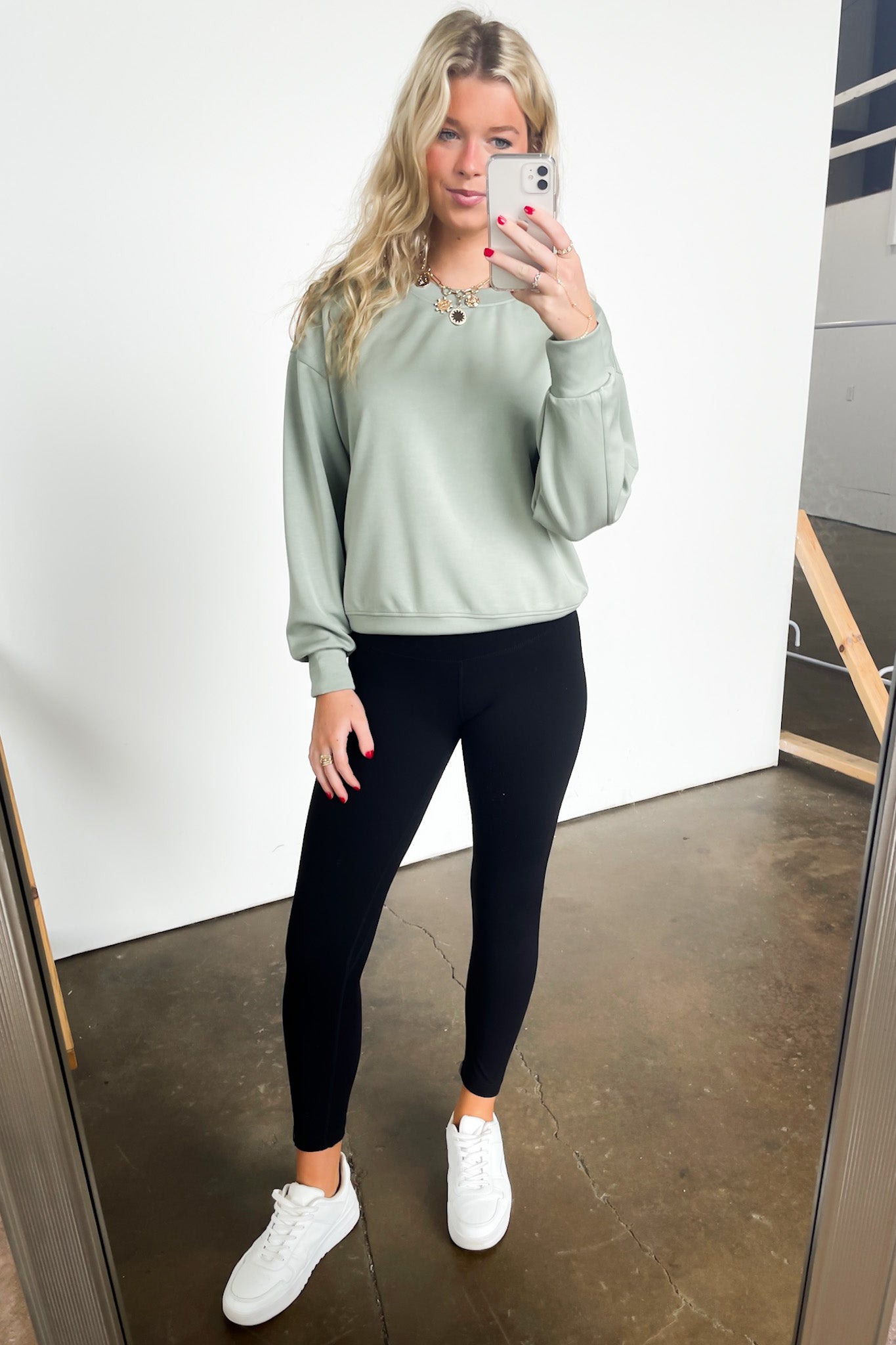 Sporty Chic Knit Crewneck Sweatshirt - FINAL SALE - Madison and Mallory