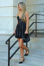 Starlit Garden Sequin Floral Embroidered Dress - FINAL SALE - Madison and Mallory