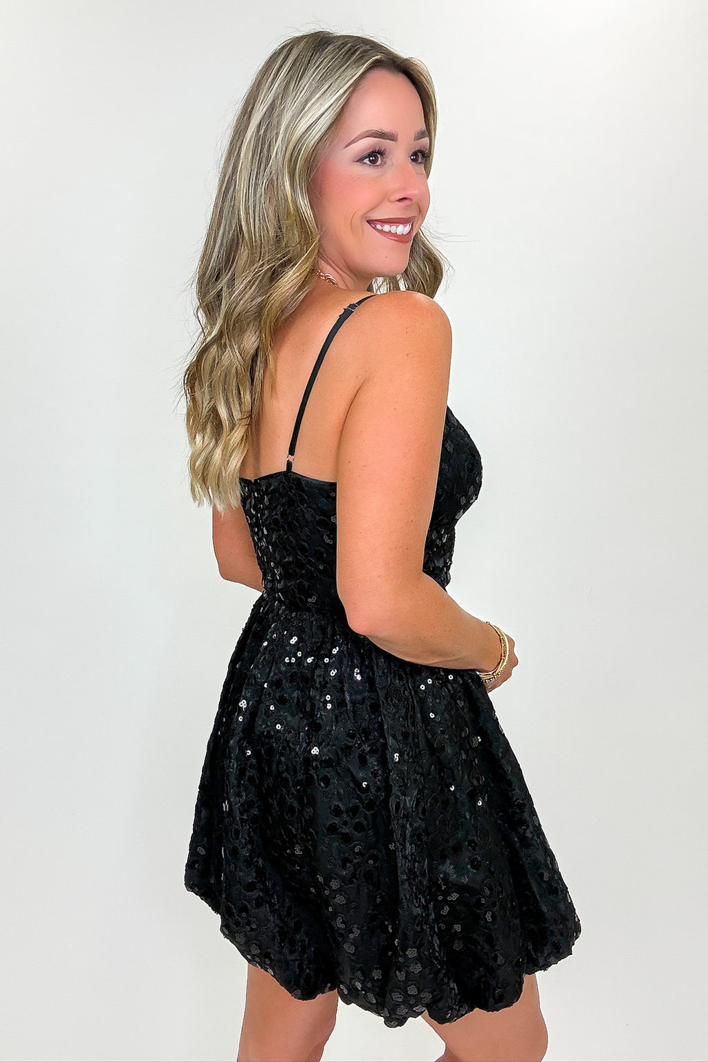 Starlit Garden Sequin Floral Embroidered Dress - FINAL SALE - Madison and Mallory