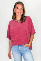 Stay Awhile Mineral Wash Tee - Madison and Mallory