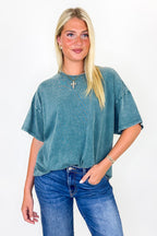 Stay Awhile Mineral Wash Tee - Madison and Mallory