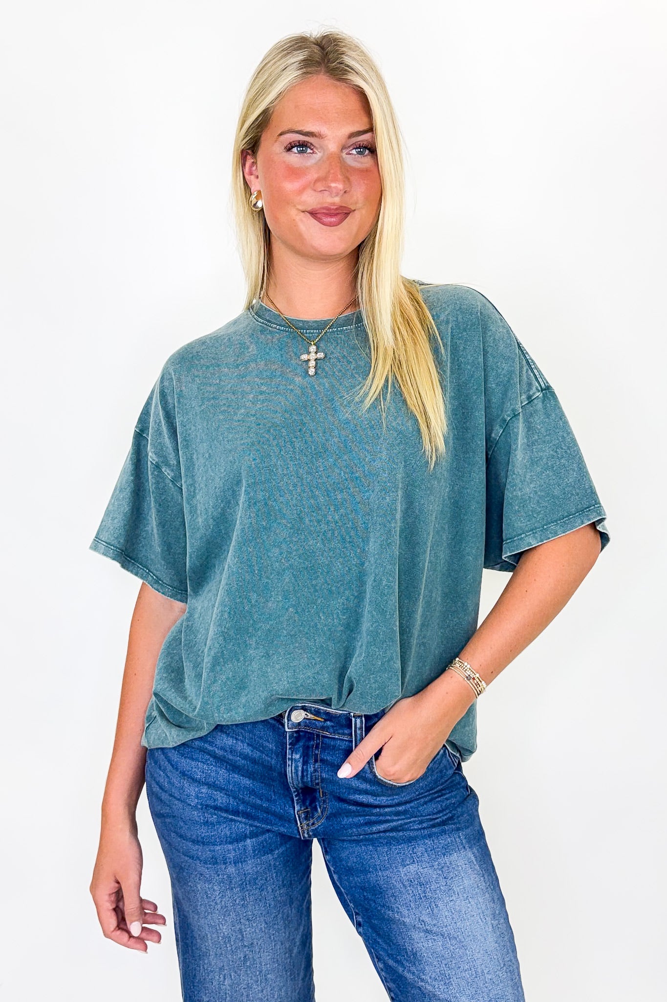 Stay Awhile Mineral Wash Tee - Madison and Mallory