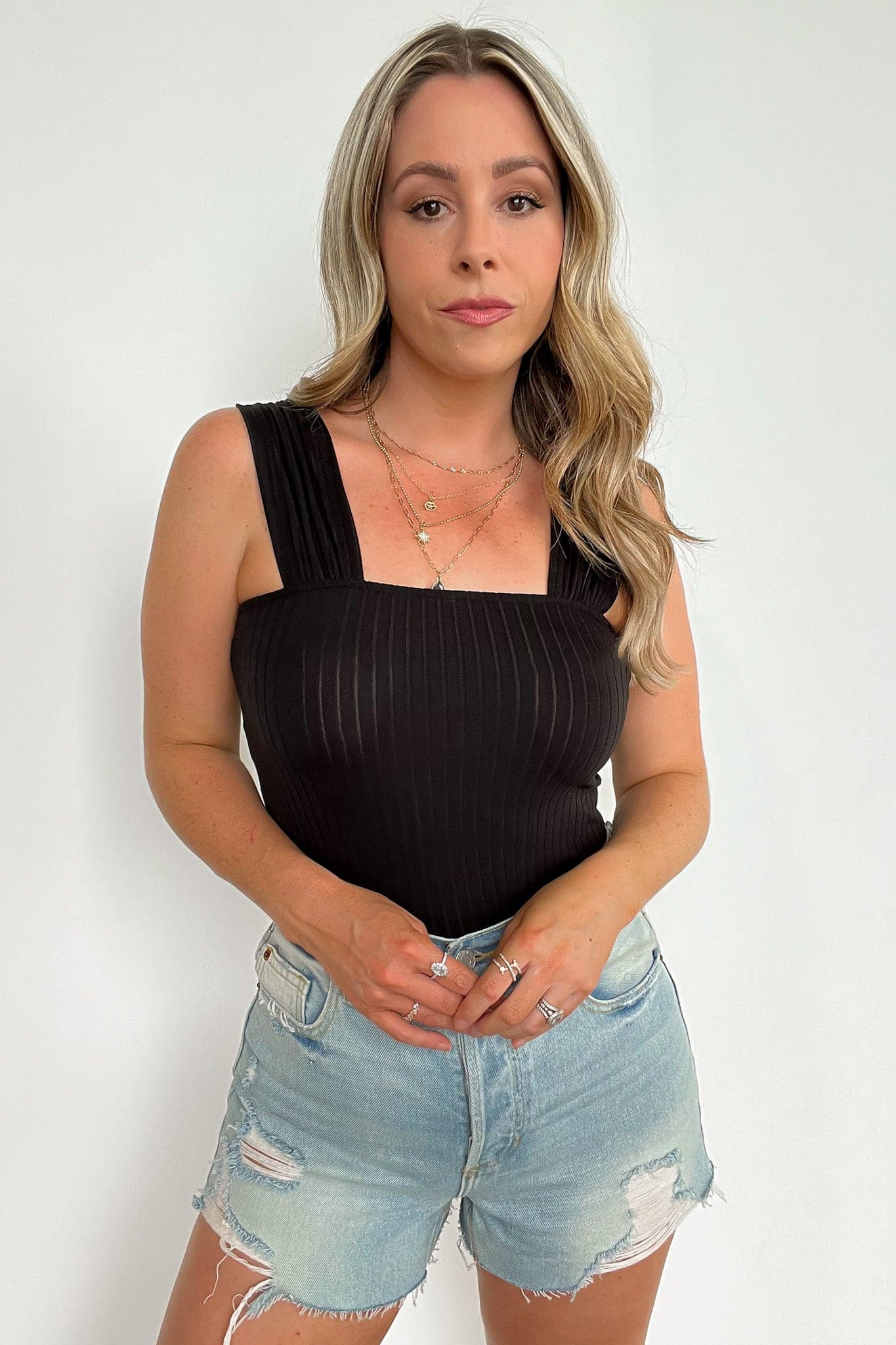  Stellar Weekend Ribbed Bodysuit - FINAL SALE - Madison and Mallory