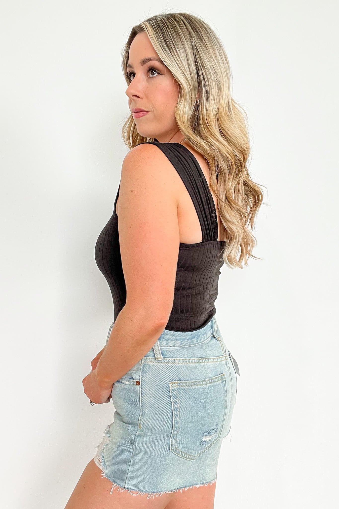  Stellar Weekend Ribbed Bodysuit - FINAL SALE - Madison and Mallory