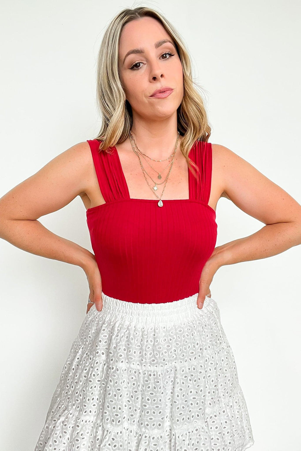  Stellar Weekend Ribbed Bodysuit - FINAL SALE - Madison and Mallory
