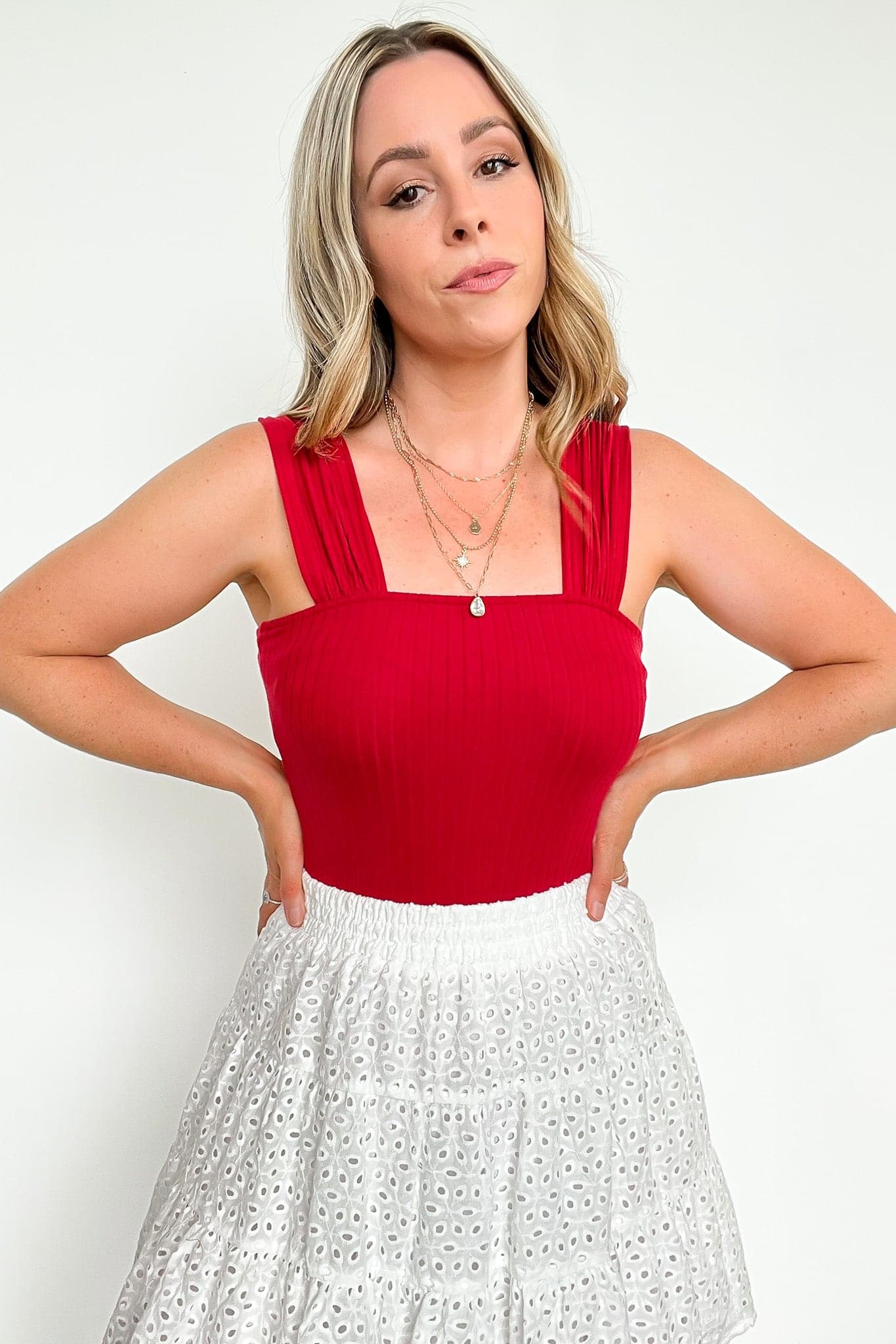  Stellar Weekend Ribbed Bodysuit - FINAL SALE - Madison and Mallory