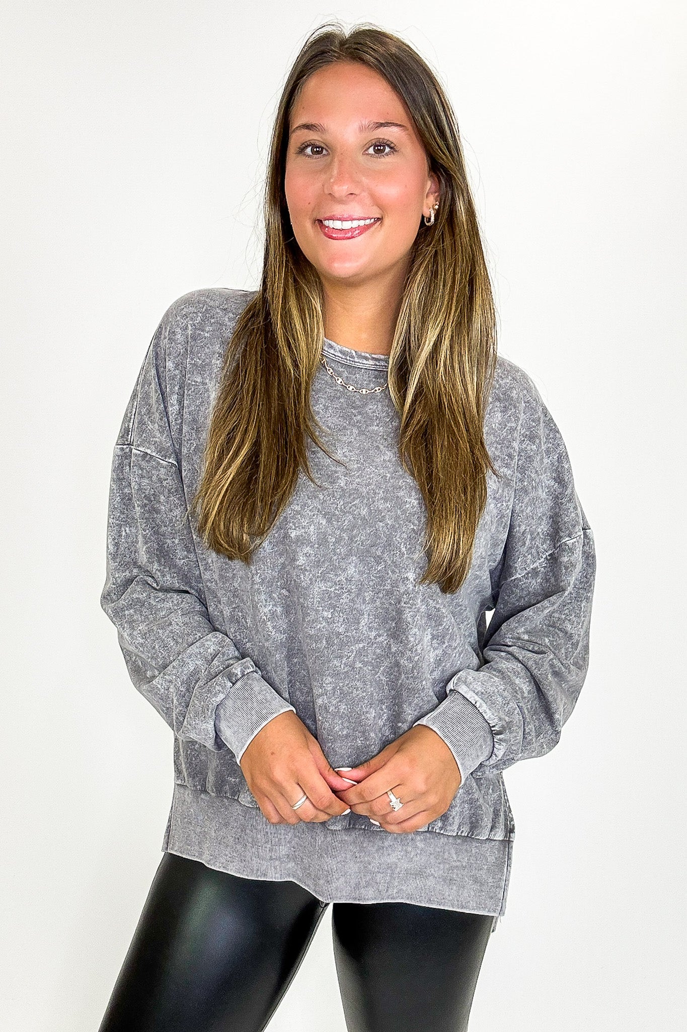 Stonefade Mineral Wash Pullover - FINAL SALE - Madison and Mallory