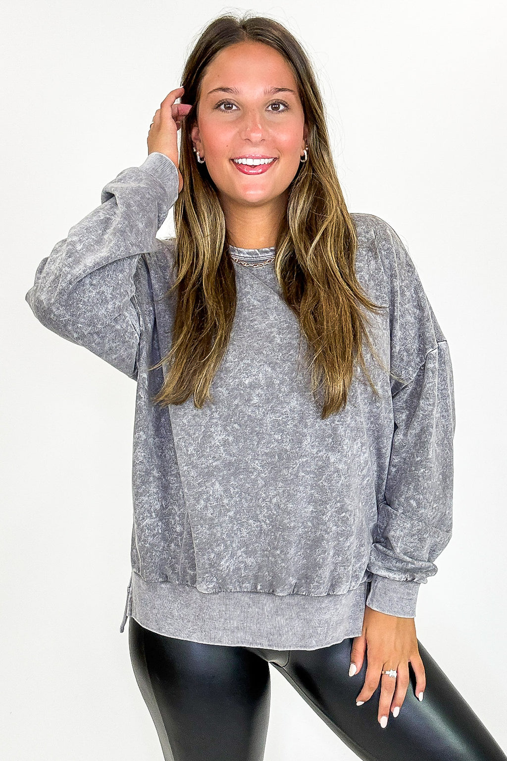 Stonefade Mineral Wash Pullover - FINAL SALE - Madison and Mallory