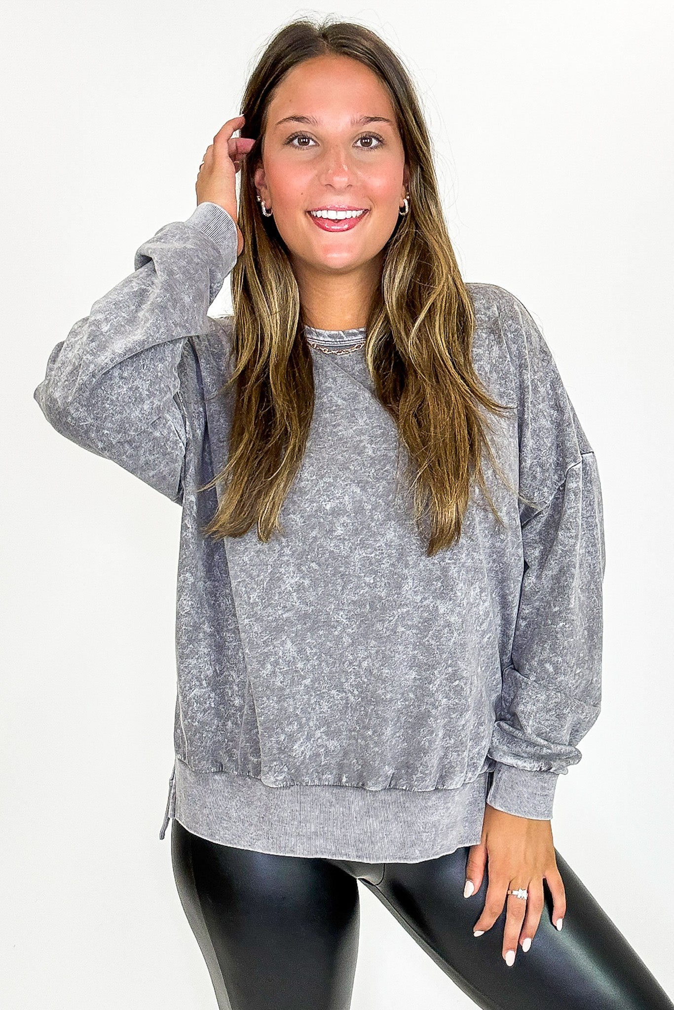 Stonefade Mineral Wash Pullover - FINAL SALE - Madison and Mallory