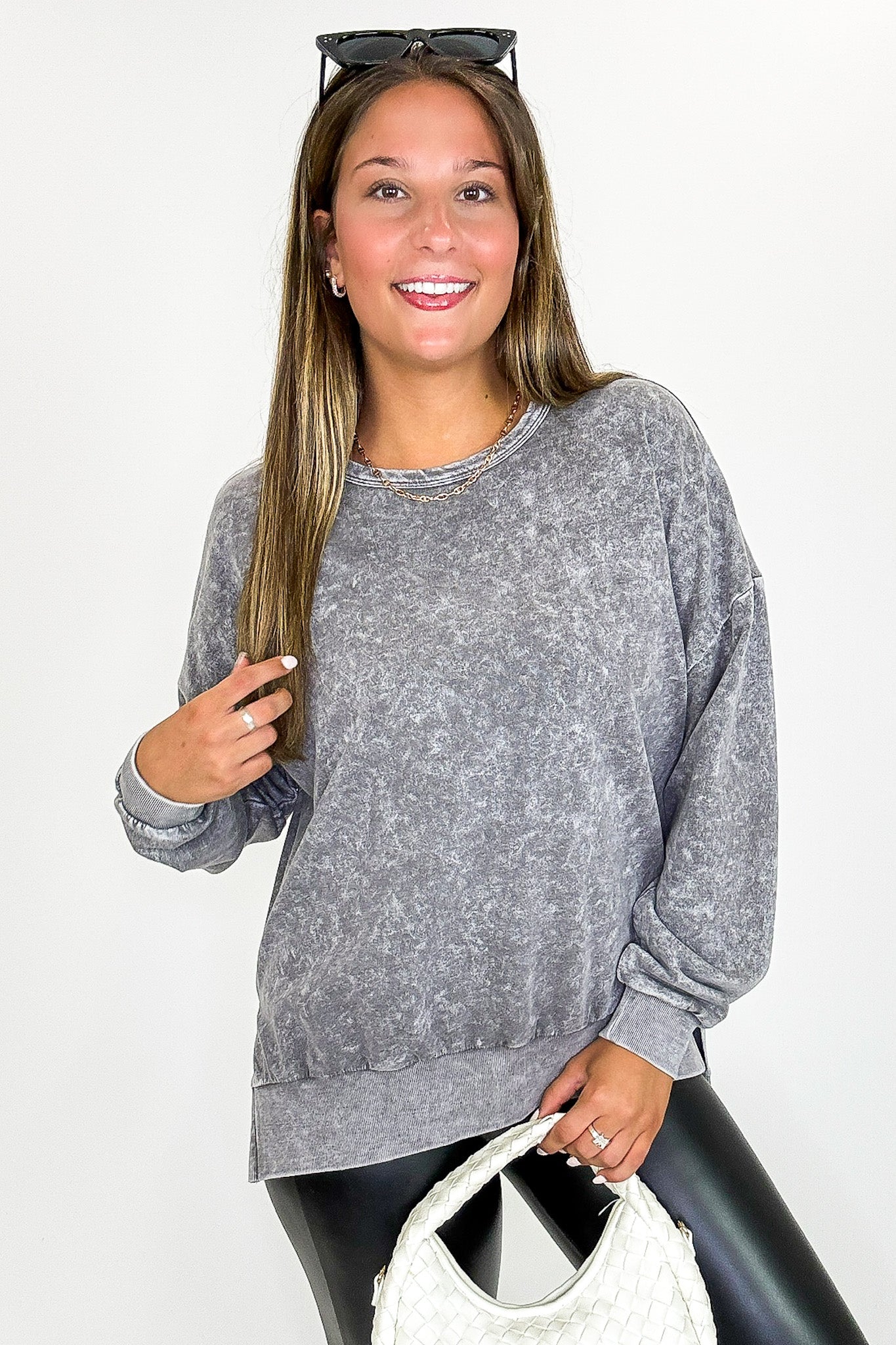 Stonefade Mineral Wash Pullover - Madison and Mallory