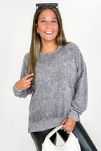 Stonefade Mineral Wash Pullover - FINAL SALE - Madison and Mallory