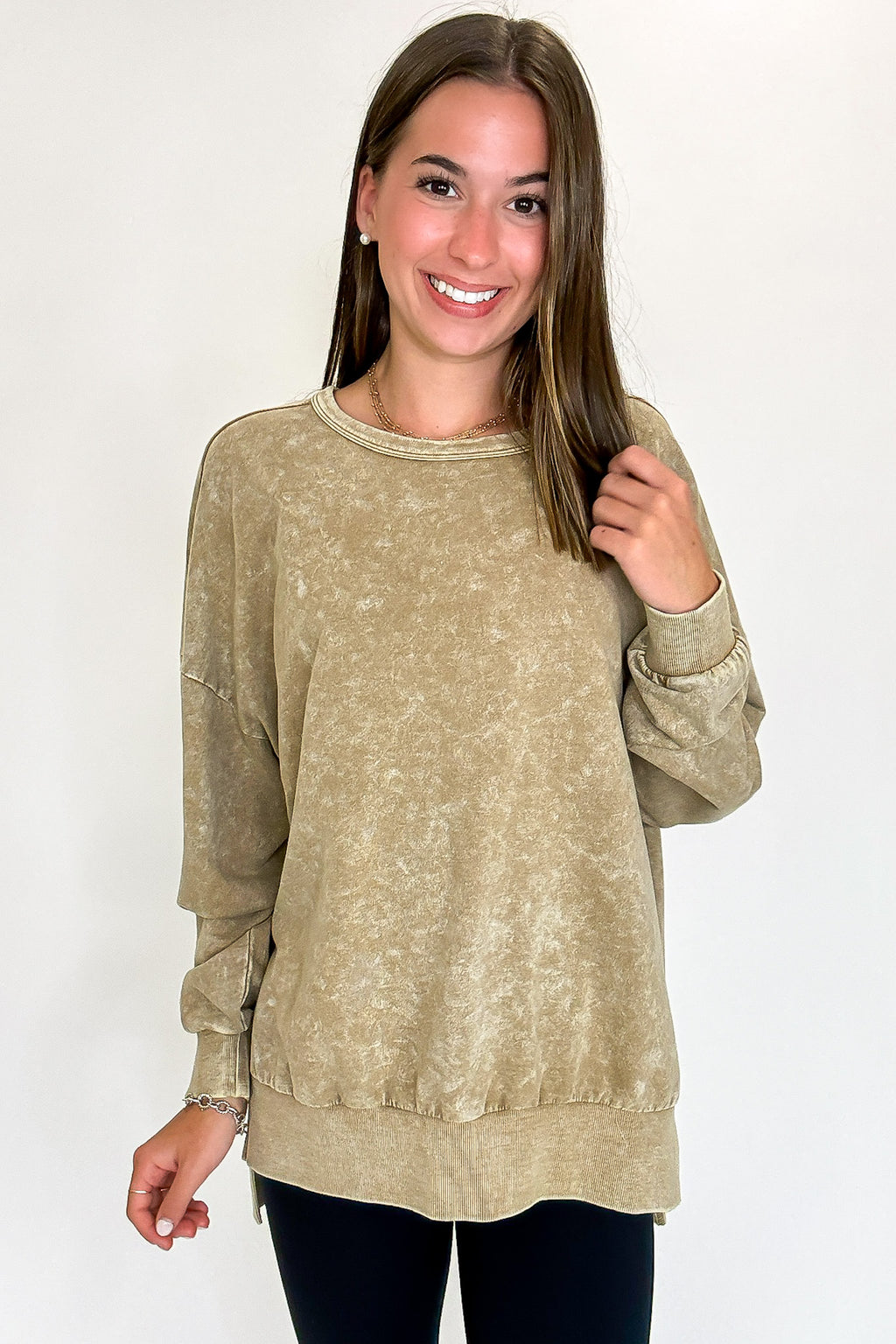 Stonefade Mineral Wash Pullover - FINAL SALE - Madison and Mallory