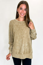 Stonefade Mineral Wash Pullover - FINAL SALE - Madison and Mallory
