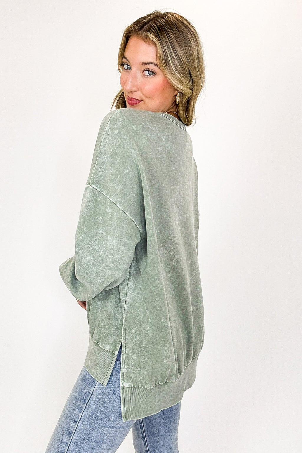 Stonefade Mineral Wash Pullover - FINAL SALE - Madison and Mallory