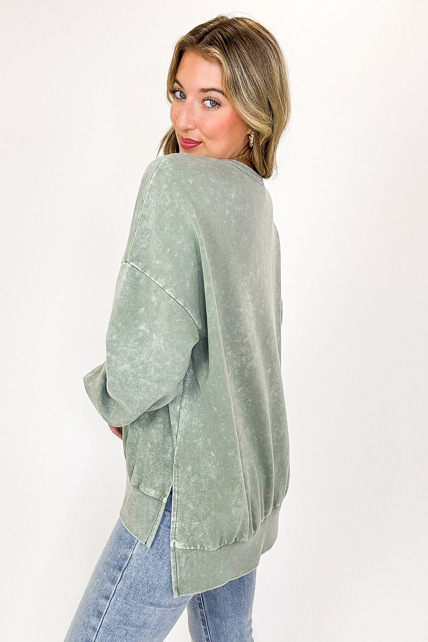 Stonefade Mineral Wash Pullover - FINAL SALE - Madison and Mallory