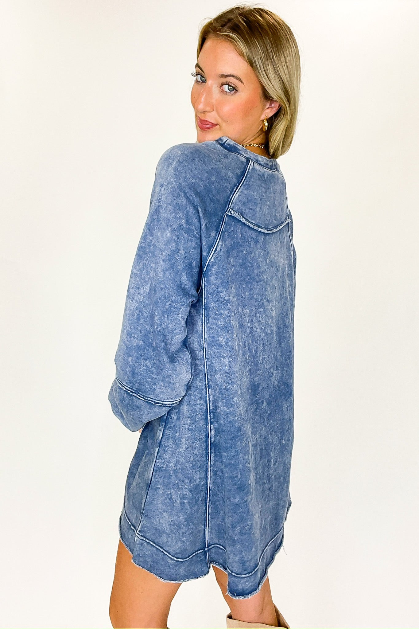 Stoneflow Mineral Washed Oversized A-Line Dress - Madison and Mallory