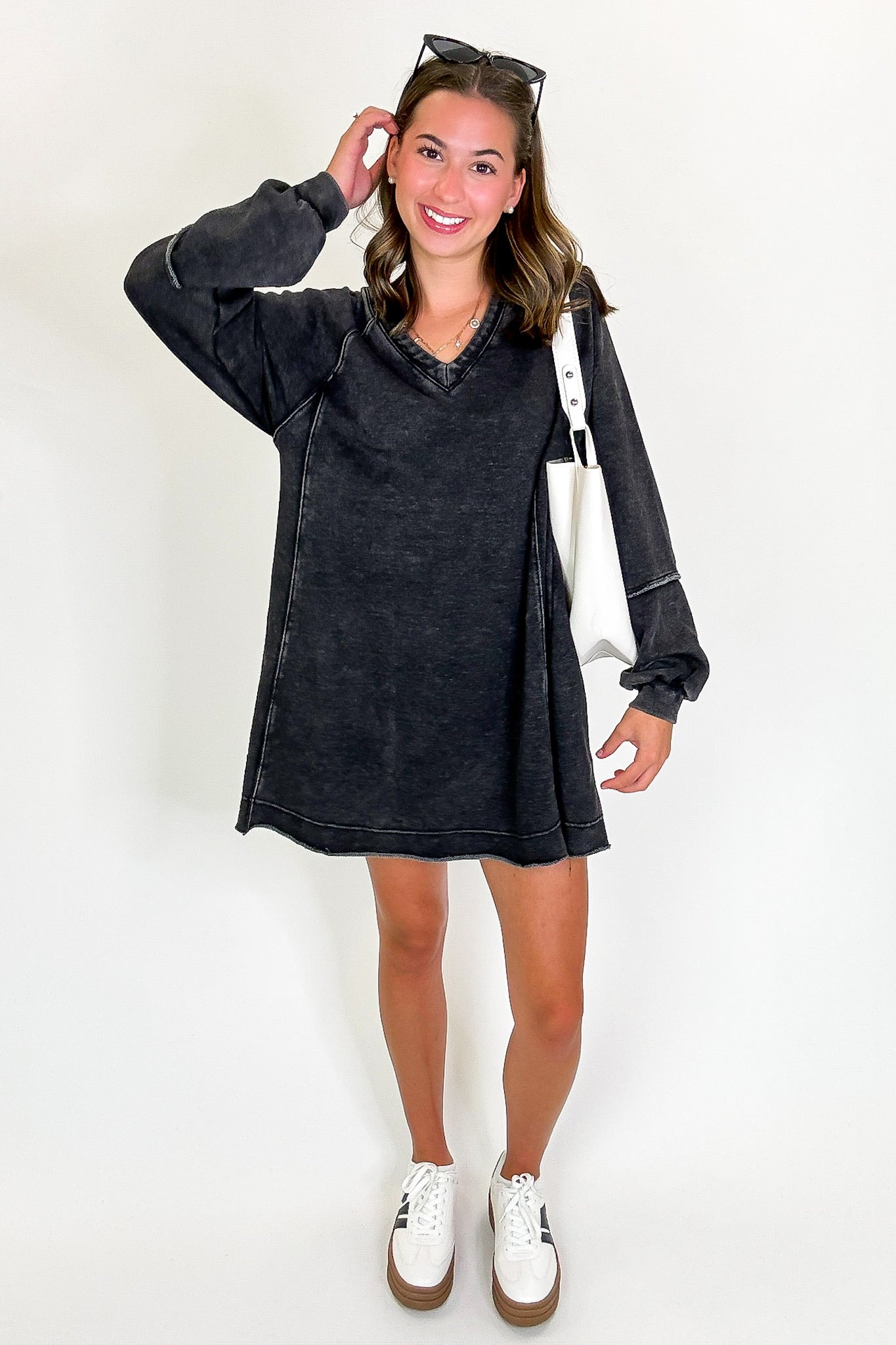 Stoneflow Mineral Washed Oversized A-Line Dress - Madison and Mallory