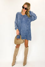 Stoneflow Mineral Washed Oversized A-Line Dress - Madison and Mallory