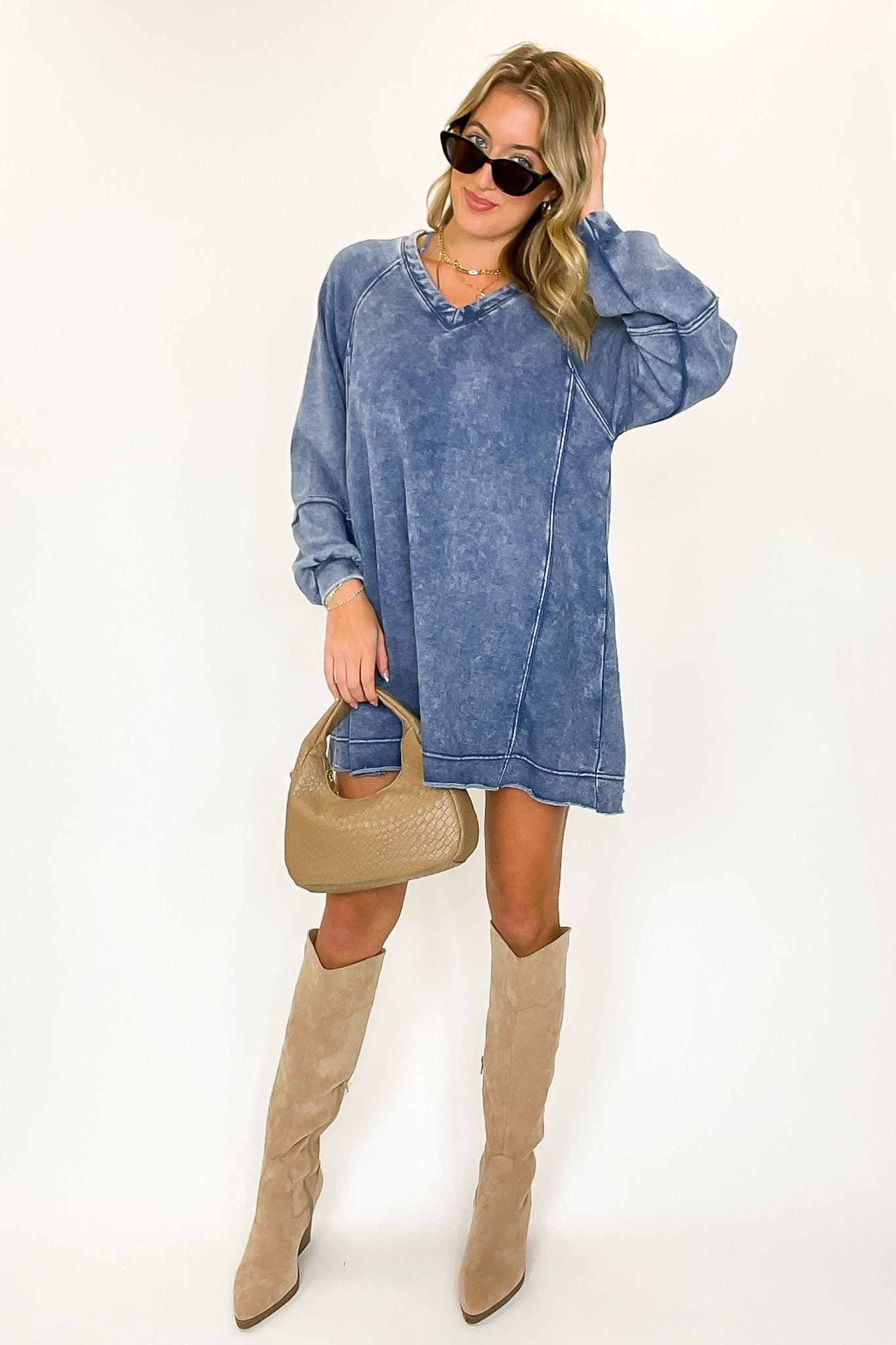 Stoneflow Mineral Washed Oversized A-Line Dress - BACK IN STOCK - Madison and Mallory