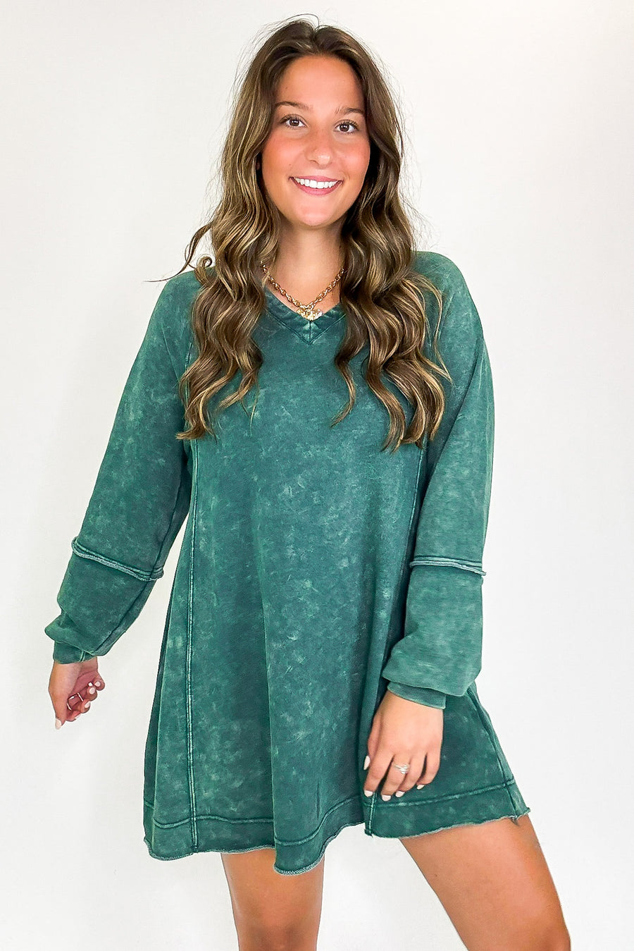 Stoneflow Mineral Washed Oversized A-Line Dress - Madison and Mallory