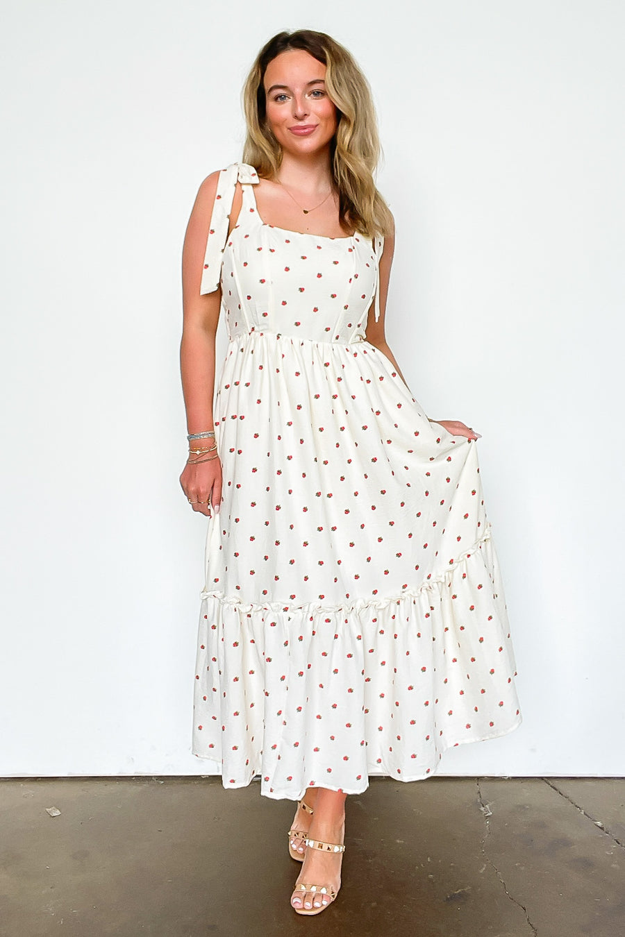 Strawberry Fields Tiered Dress - Madison and Mallory