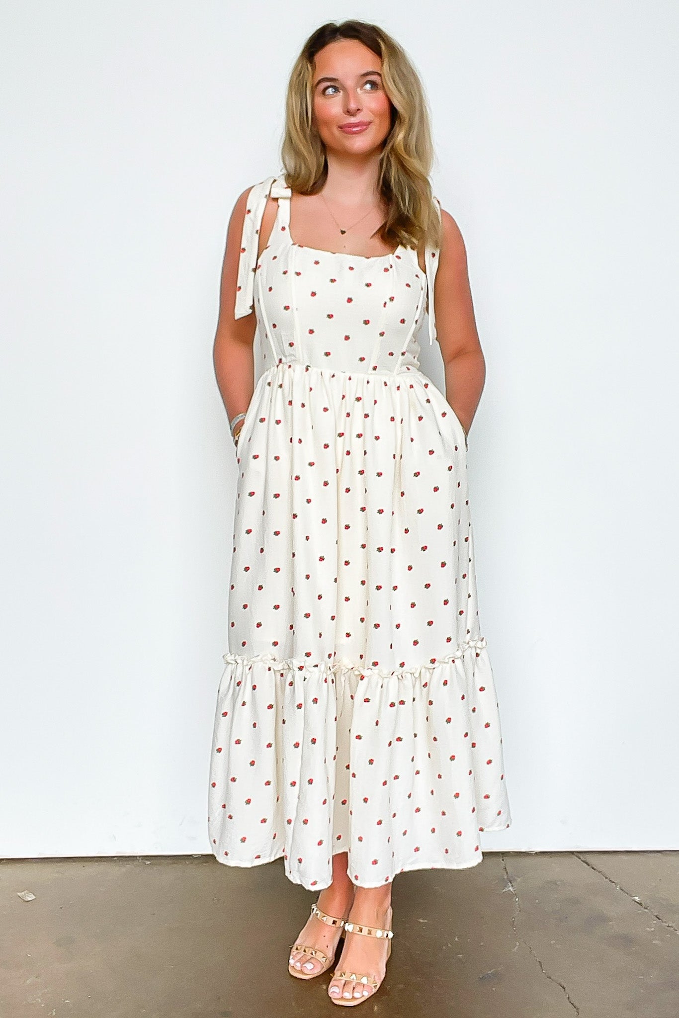 Strawberry Fields Tiered Dress - Madison and Mallory