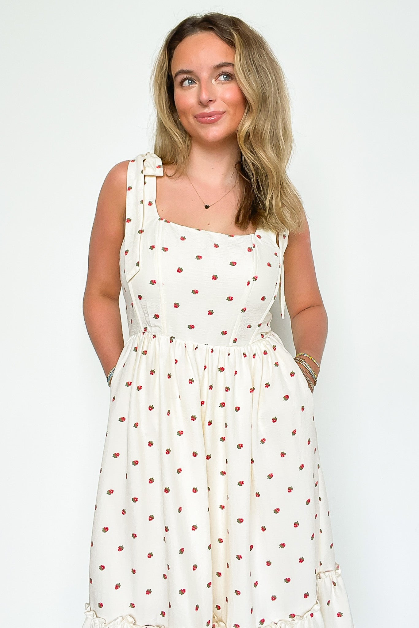 Strawberry Fields Tiered Dress - Madison and Mallory