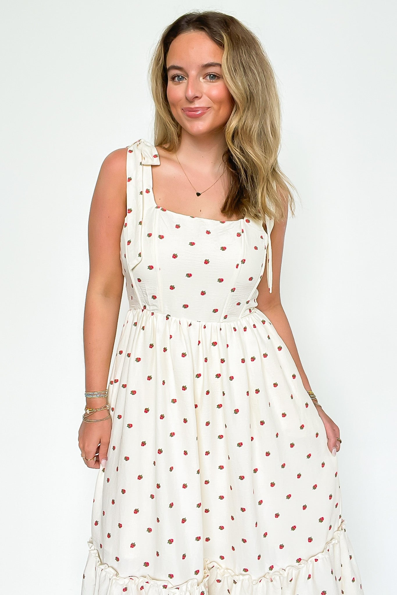 Strawberry Fields Tiered Dress - Madison and Mallory