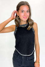 Streetlight Studded Detail Tank Top - FINAL SALE - Madison and Mallory