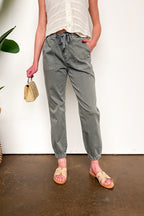 Ash Gray / S Streetline High Rise Jogger Crop Jeans - Madison and Mallory