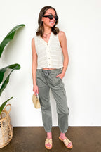 Streetline High Rise Jogger Crop Jeans - Madison and Mallory