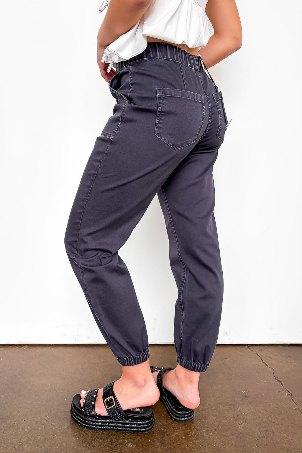 Streetline High Rise Jogger Crop Jeans - Madison and Mallory