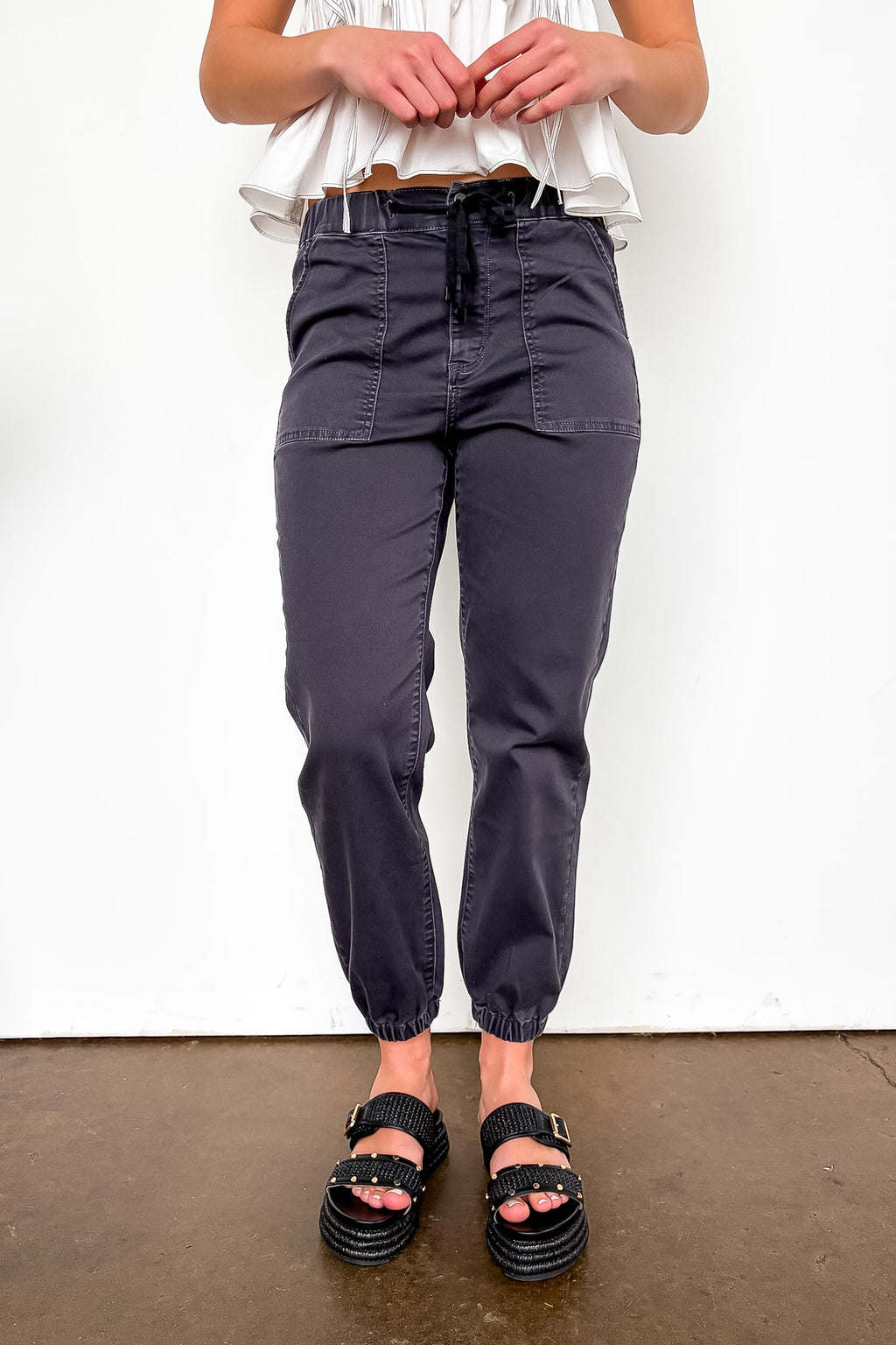 Streetline High Rise Jogger Crop Jeans - Madison and Mallory