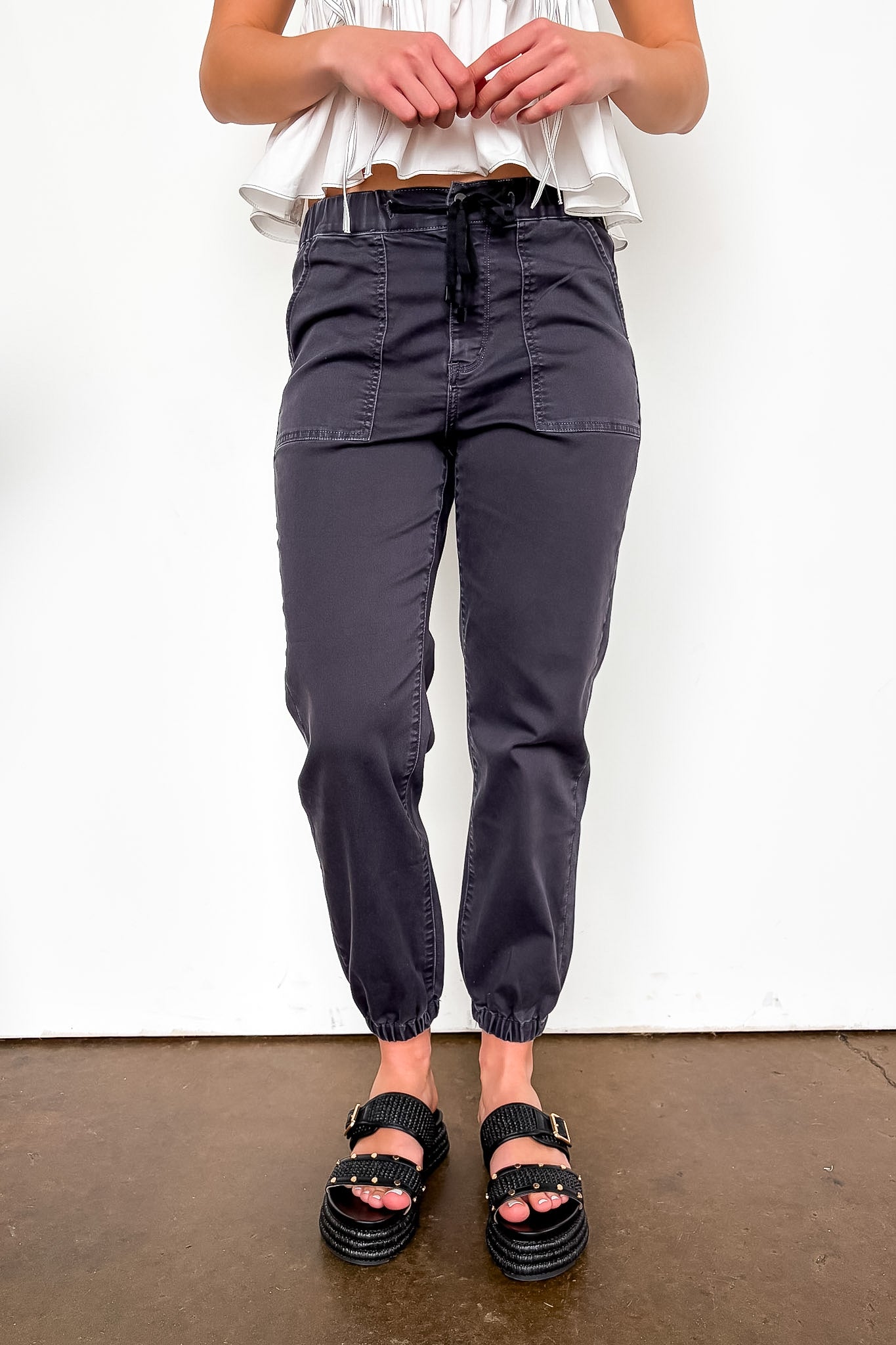 Streetline High Rise Jogger Crop Jeans - Madison and Mallory