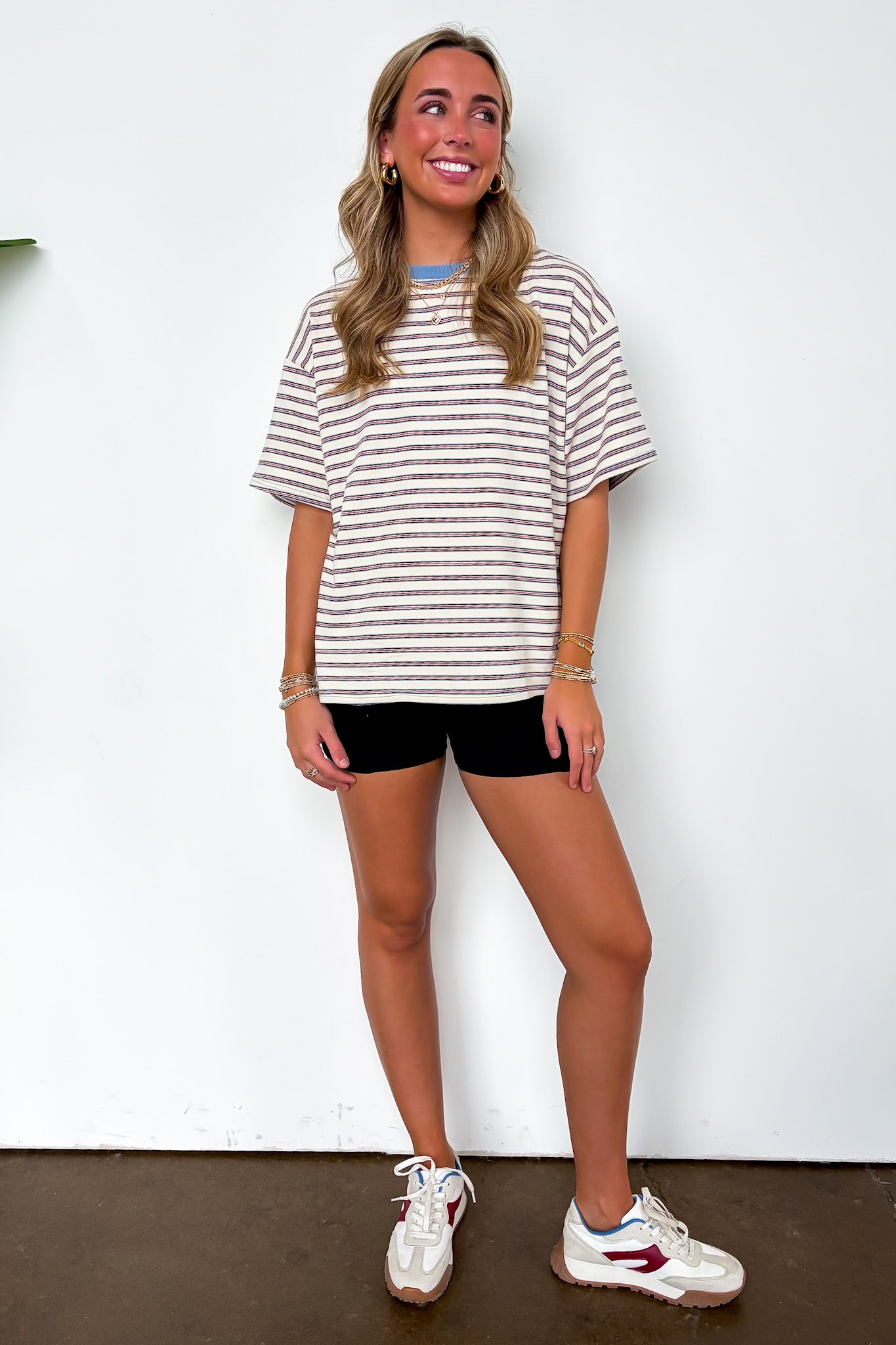 Stripe Bound Relaxed Fit Top - Madison and Mallory