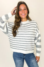 Striped Ease Mixed Stripe Comfy Sweater - FINAL SALE - Madison and Mallory