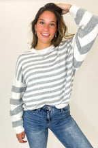 Striped Ease Mixed Stripe Comfy Sweater - FINAL SALE - Madison and Mallory